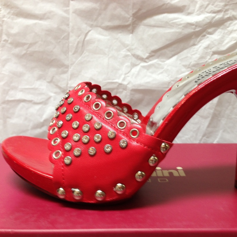 Baldinini Red Studded Mule 36